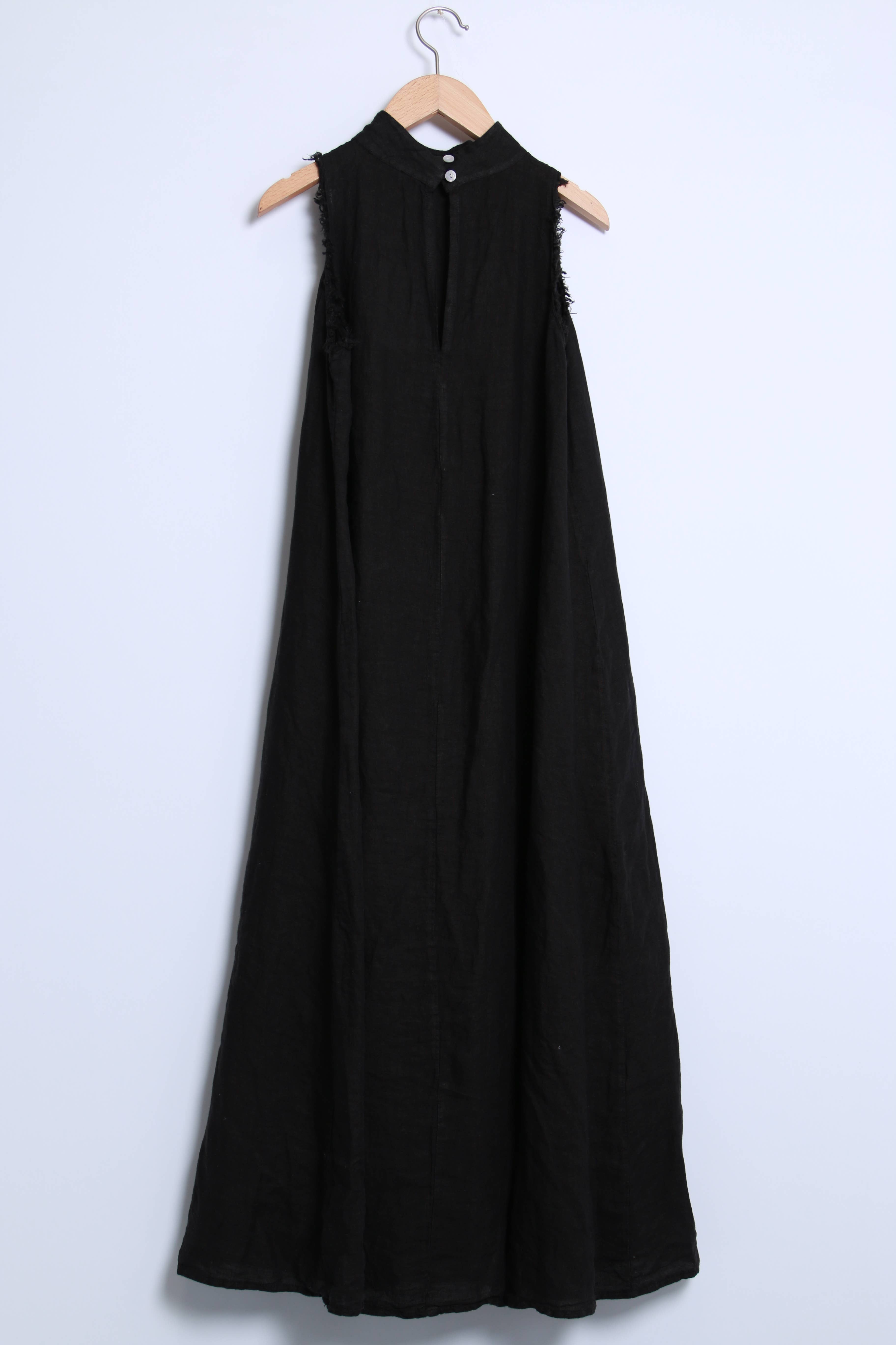 Shyloh - Vente Robe – femme - Robe longue et large en lin à col montant 149776