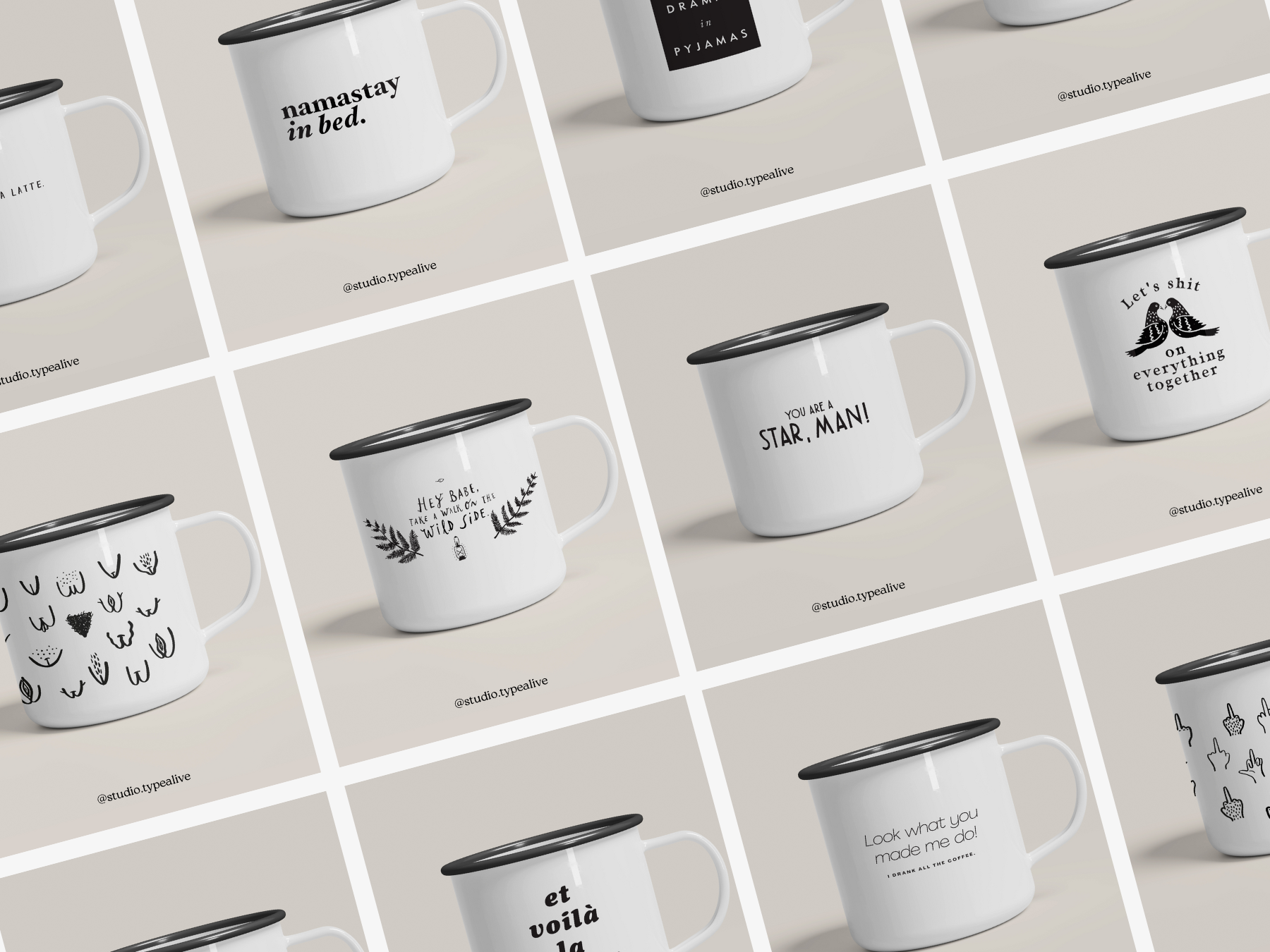 typealive - Wholesale Coffee Mug - Mystery Box / 10 enamel mugs2