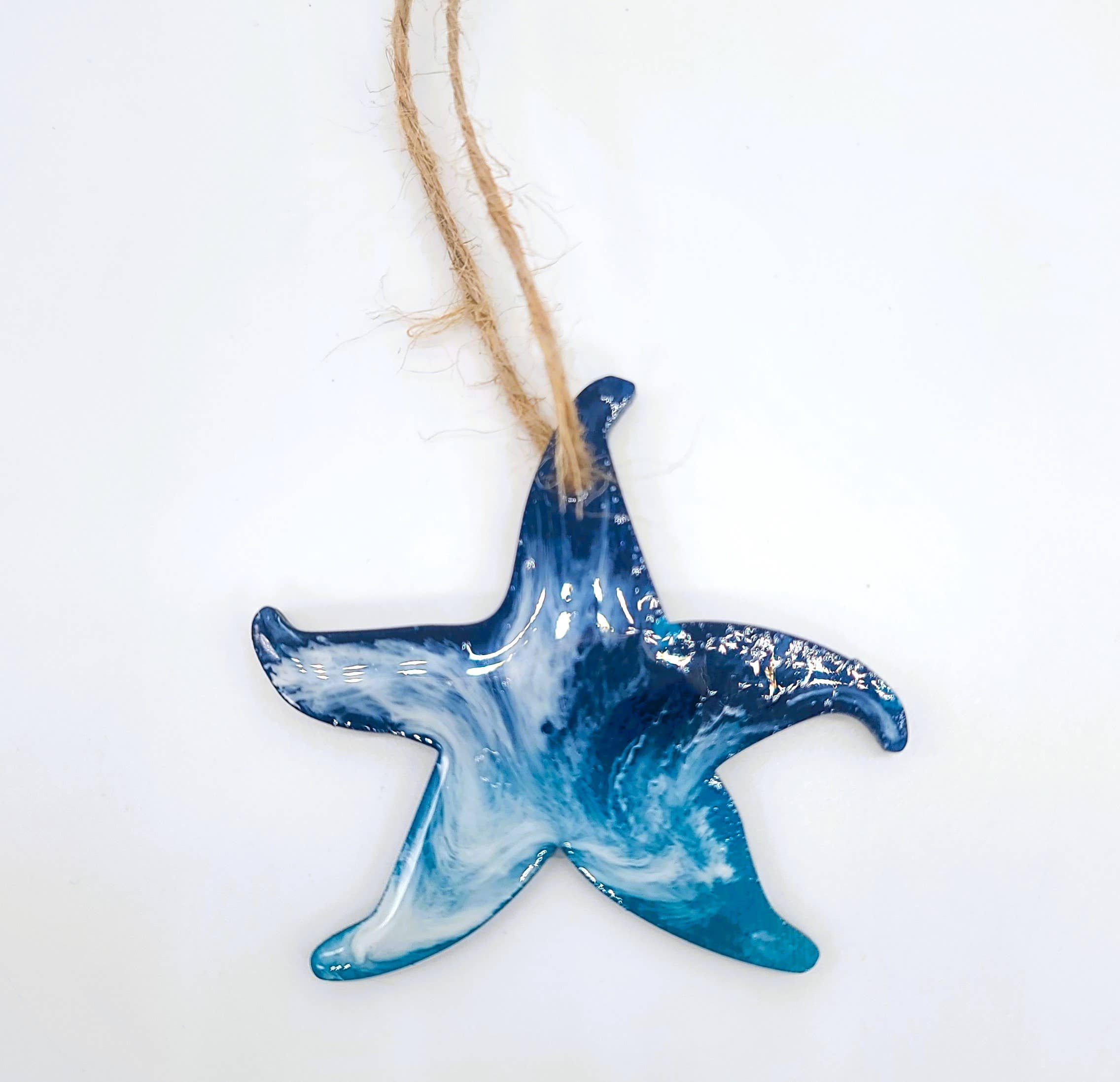 JEMS of the Sea - Wholesale Ornament - Starfish Christmas Ornament - Handmade Sea Star Resin & Wood0