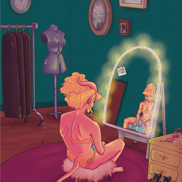 “The Model’s Dilemma” Art Print for wholesale by Okay Casanova Studios LLC