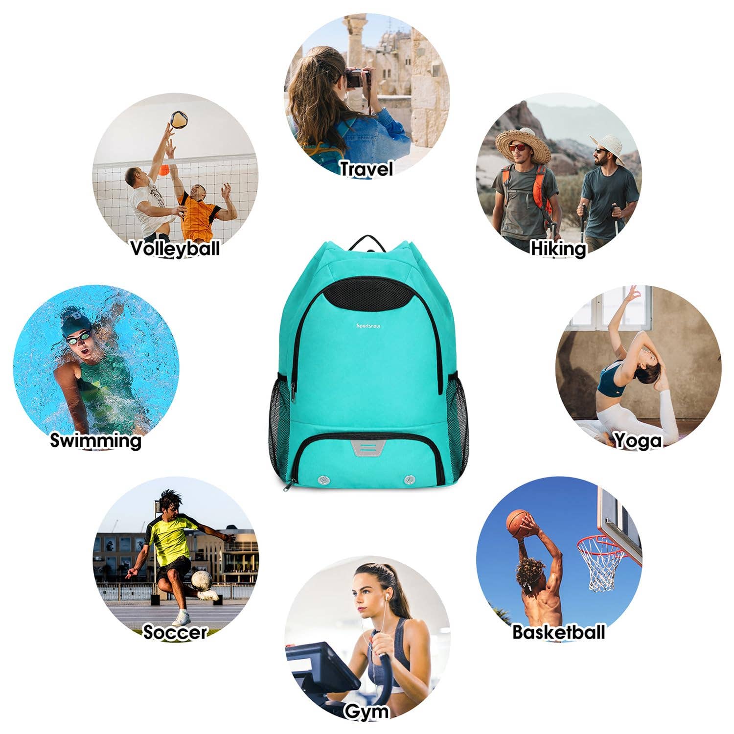 wandf - Wholesale Backpack - Unisex - Drawstring Backpack Soccer Basketball Backpack Gym Bag47
