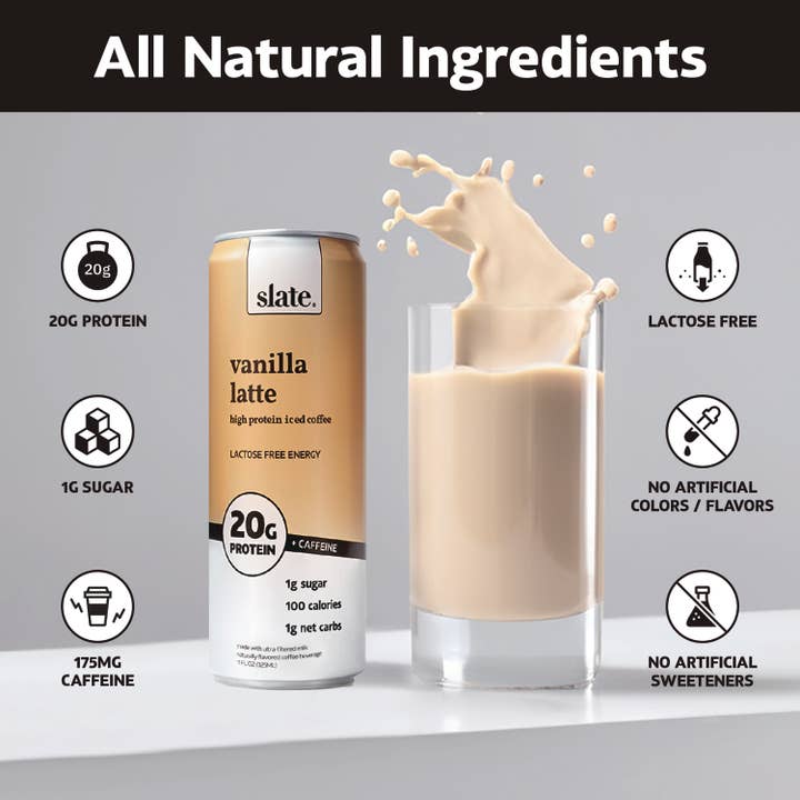 Slate Milk - Wholesale Iced Coffee/Cold Brew - Vanilla Latte
