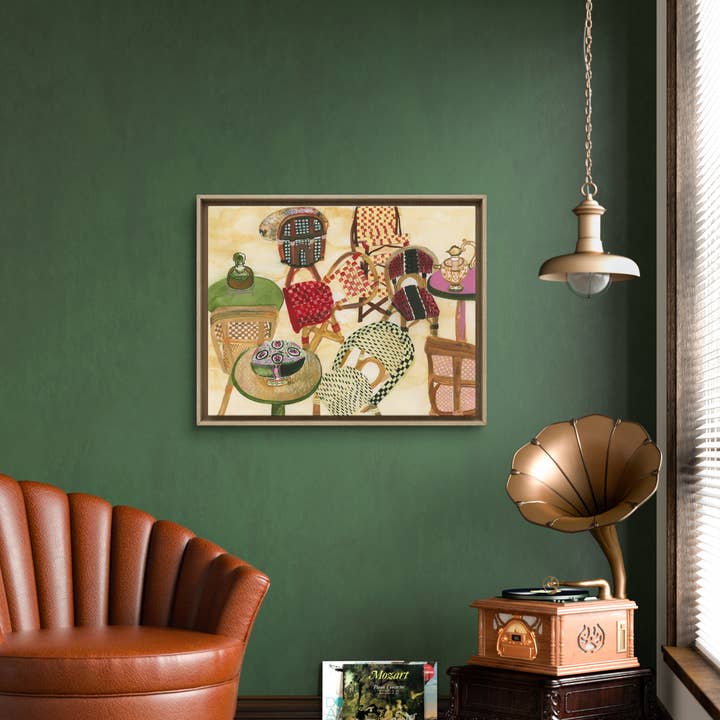 ApoorvaMittalDraws - Wholesale Art Print - Paris Art Print - Vibrant Bistro Chairs2