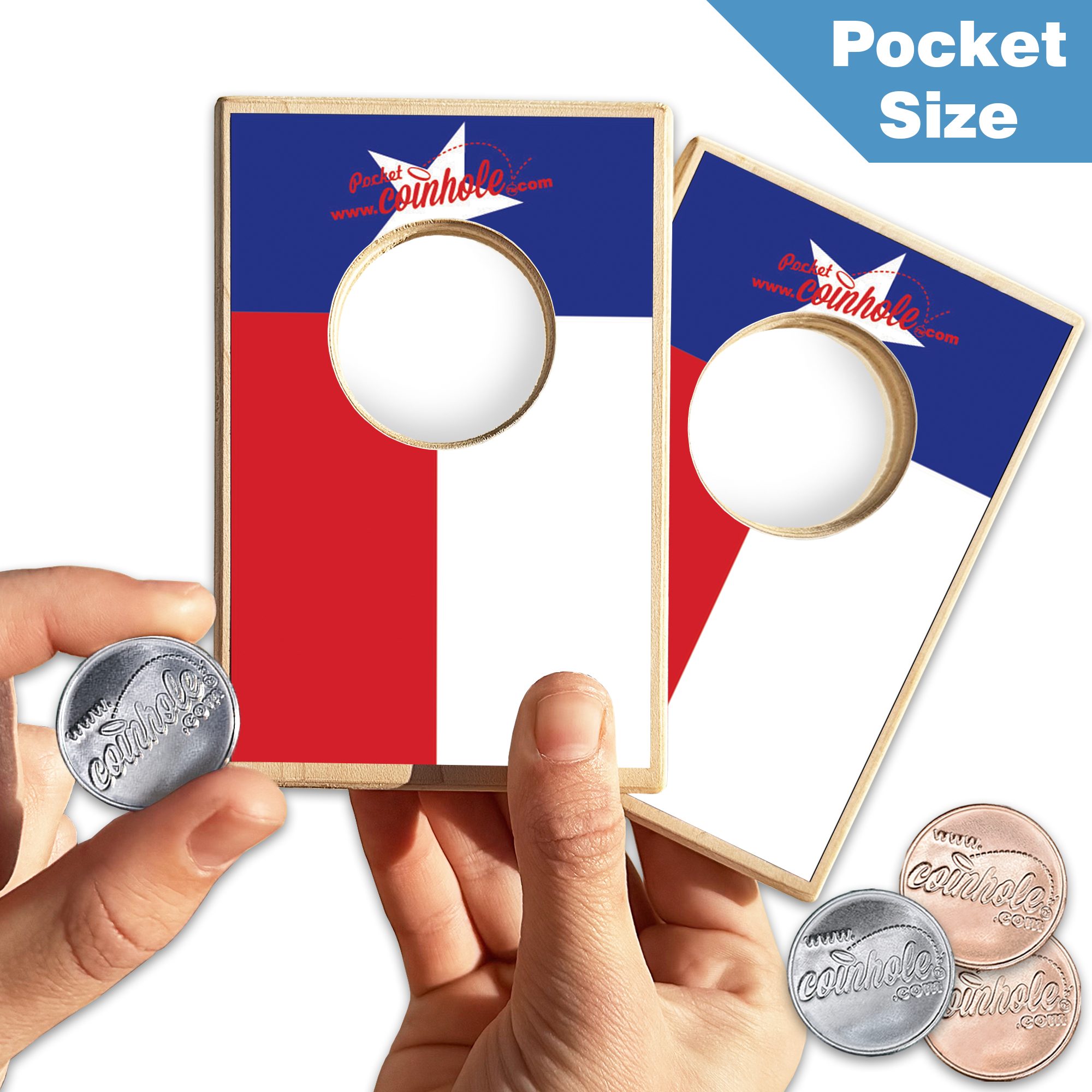 Coinhole - Wholesale Board Game - Texas Flag POCKET Coinhole®0
