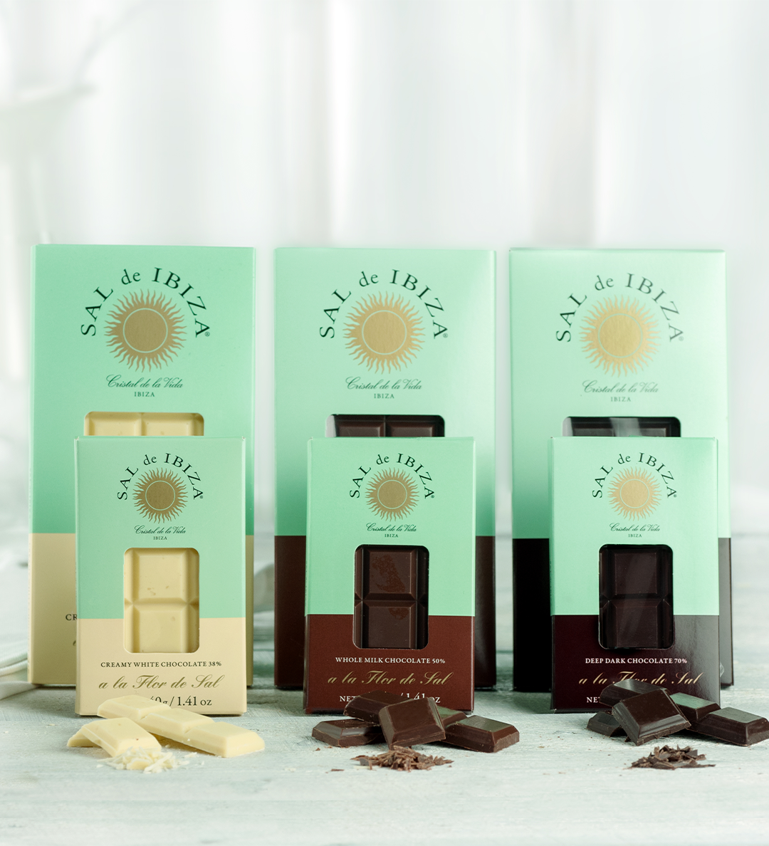 SAL de IBIZA - Wholesale Chocolate Bar - SAL de IBIZA Dark Chocolate with Fleur de Sel, 70% Cocoa, Mini, 40g, Organic1