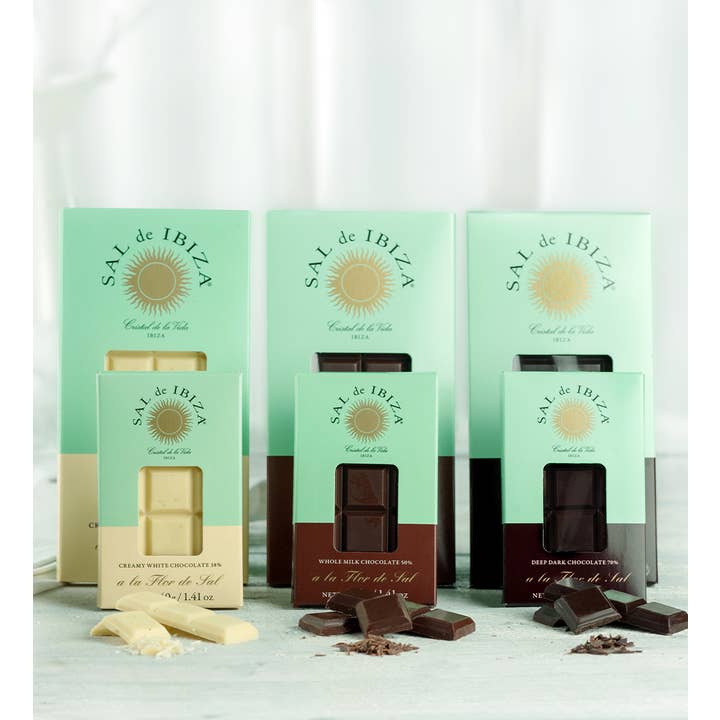 SAL de IBIZA - Wholesale Chocolate Bar - SAL de IBIZA Dark Chocolate with Fleur de Sel, 70% Cocoa, Mini, 40g, Organic1