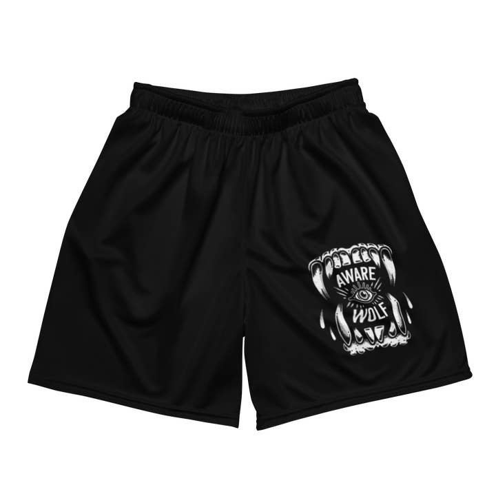 Teeth Mesh Shorts for wholesale by Awarewolf Apparel