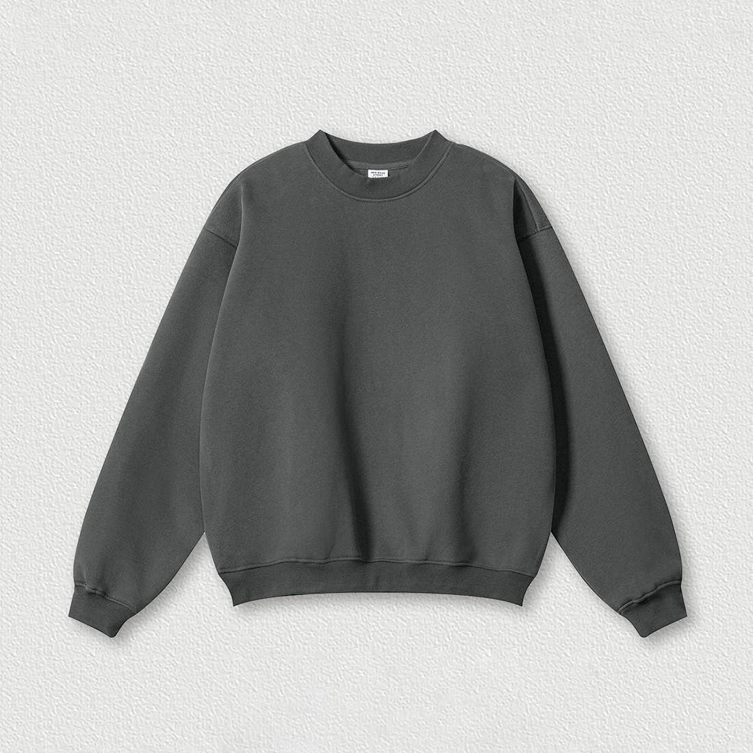 Sodalemon - Wholesale Sweatshirt - Women's - Loose fleece-lined thick round-neck sweatshirt10