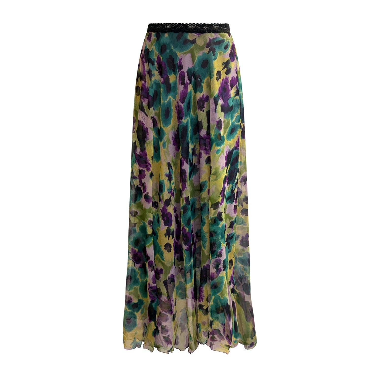 Deborah Lindquist - Wholesale Skirt - Women's - Faelyn Skirt – Monet Print Silk Chiffon0