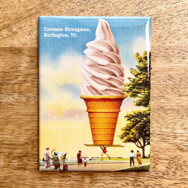 Divertente magnete Vermont Creemee Strongman per la vendita all'ingrosso da parte di Colossal Sanders