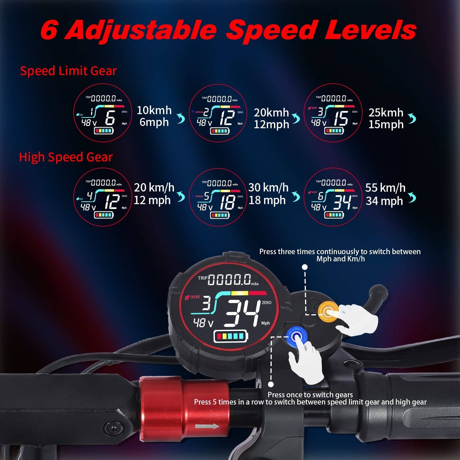 black 1200W High-Power Electric Scooter with Seat for wholesale on Faire2