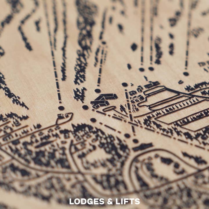 Benoit's Design Co. – Engroshandel Kort – Stratton, Vermont Ski Trail Vis kort3