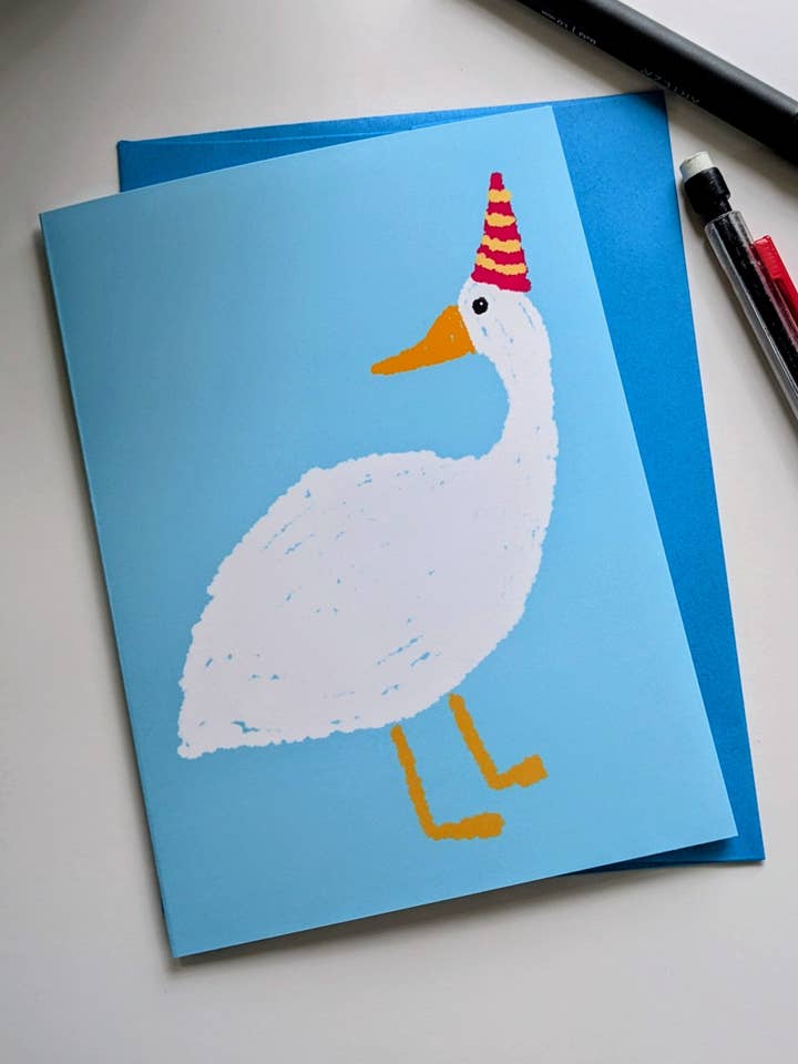Silly Goose Forgotten Birthday Card for wholesale by Jacquelyn Turner Art
