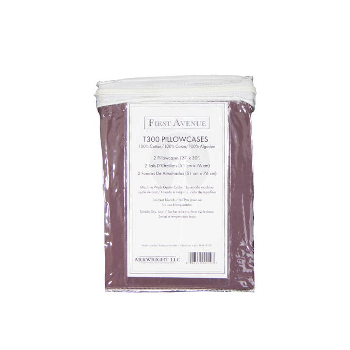 Arkwright Home - Wholesale Bedding Pillowcase/Sham - First Avenue 300 Thread Count Pillowcases (2-Pack), Cotton