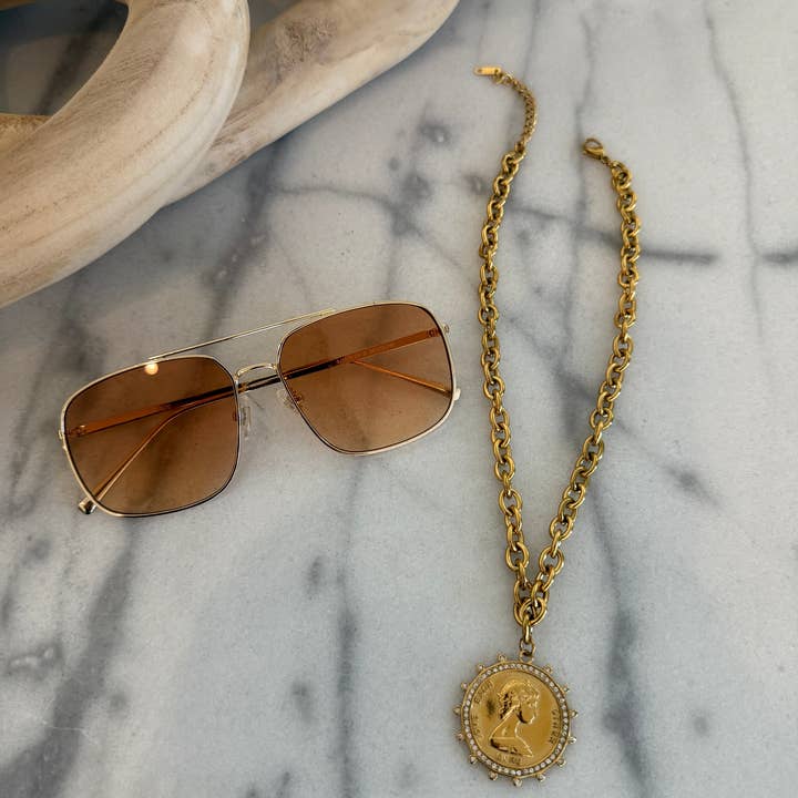 CHANSUTTPEARLS - Wholesale Pendant/Charm Necklace - SMALL COIN NECKLACE