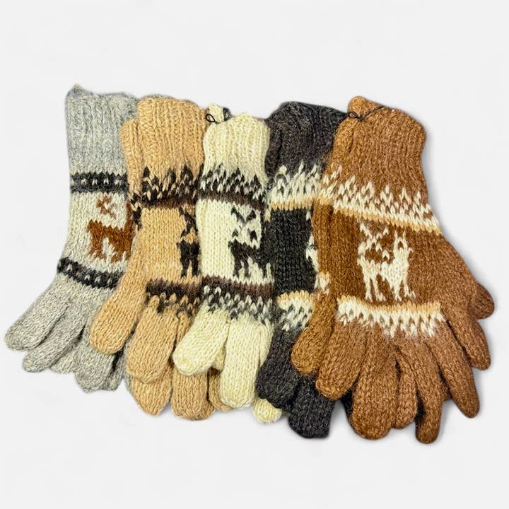 Rustieke Alpaca gebreide handschoenen voor wholesale door Inter-American Trading Inc.