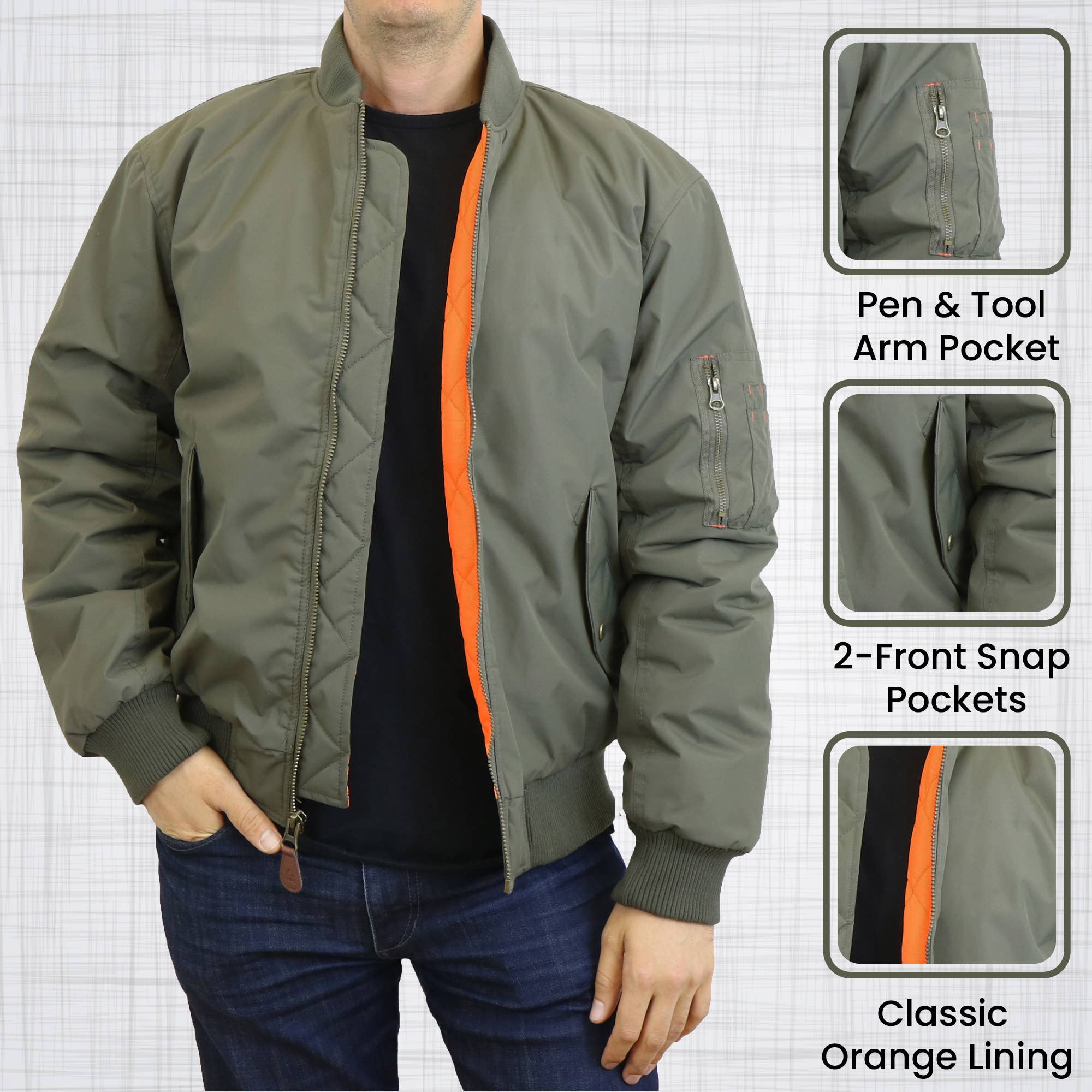 Galaxy By Harvic - Vente Bombers – homme - Blouson Bombardier MA-1 Homme Lourd Galaxy By Harvic14