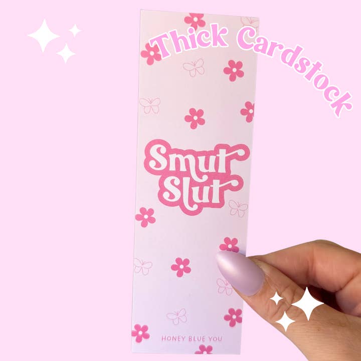 Smut Slut Cardstock Book Mark (Quirky, Funky, Kawaii,Y2K) for wholesale by Honey Blue Lane