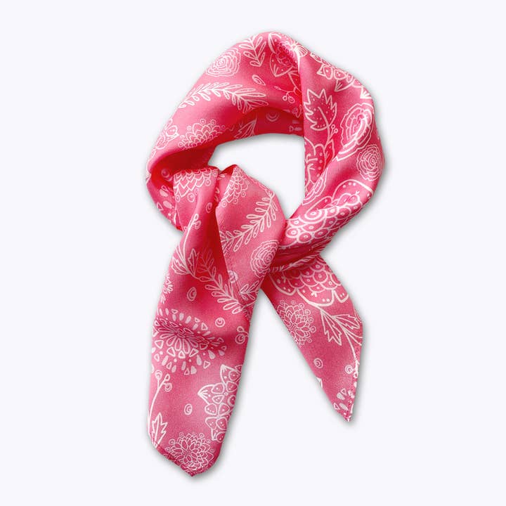 Bonito Mundo - Wholesale Scarf - Women's - Pink Spring - Natural silk scarf4