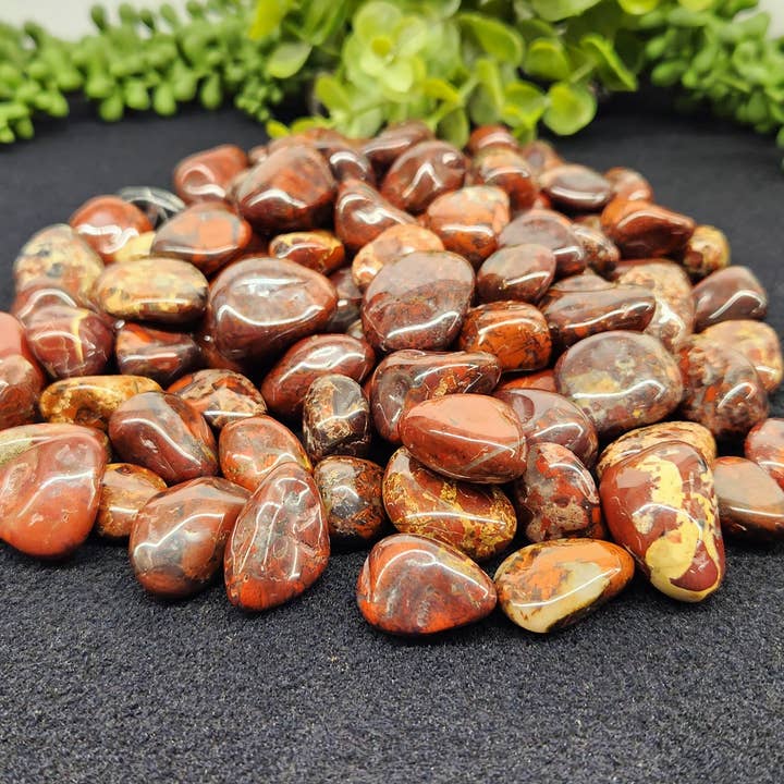Brecciated Jasper Tumbled Stone (0.5kg/1.1lbs) 20-25mm for wholesale by Meraki Gemstones