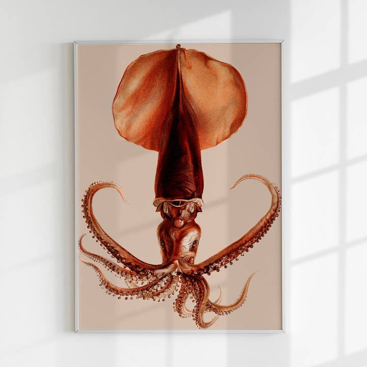 Squid Art Poster for wholesale by Patroa Studio