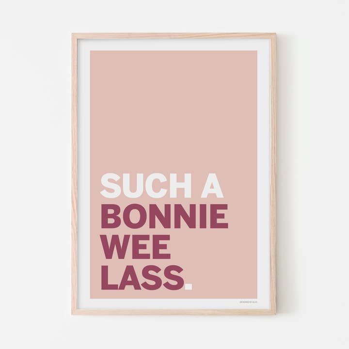 'Bonnie Lass' Scottish Art Print for wholesale by Designed by Islay