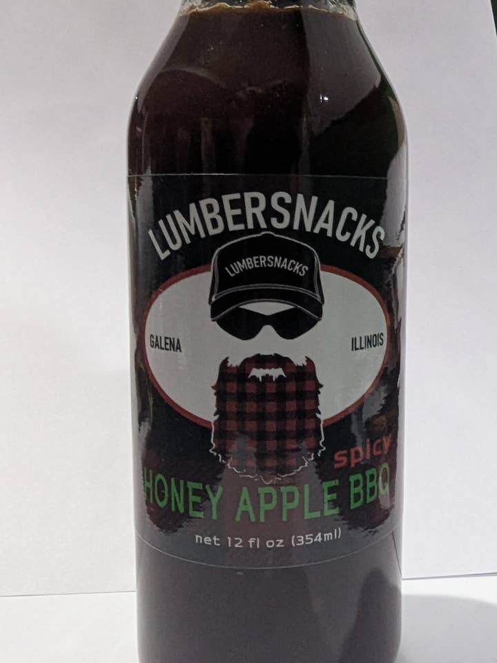 Lumbersnacks Honey Apple SPICY BBQ Sauce for wholesale by Lumbersnack BBQ LLC