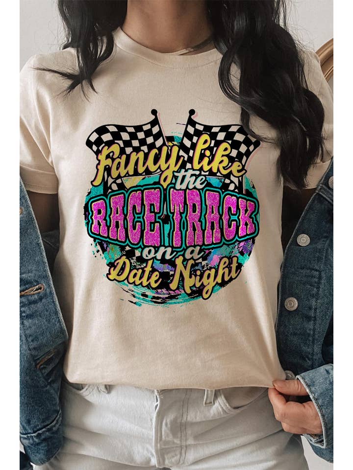 FANCY LIKE THE RACE TRACK ON A DATE NIGHT UNISEX SHORT for wholesale by COLORBEAR