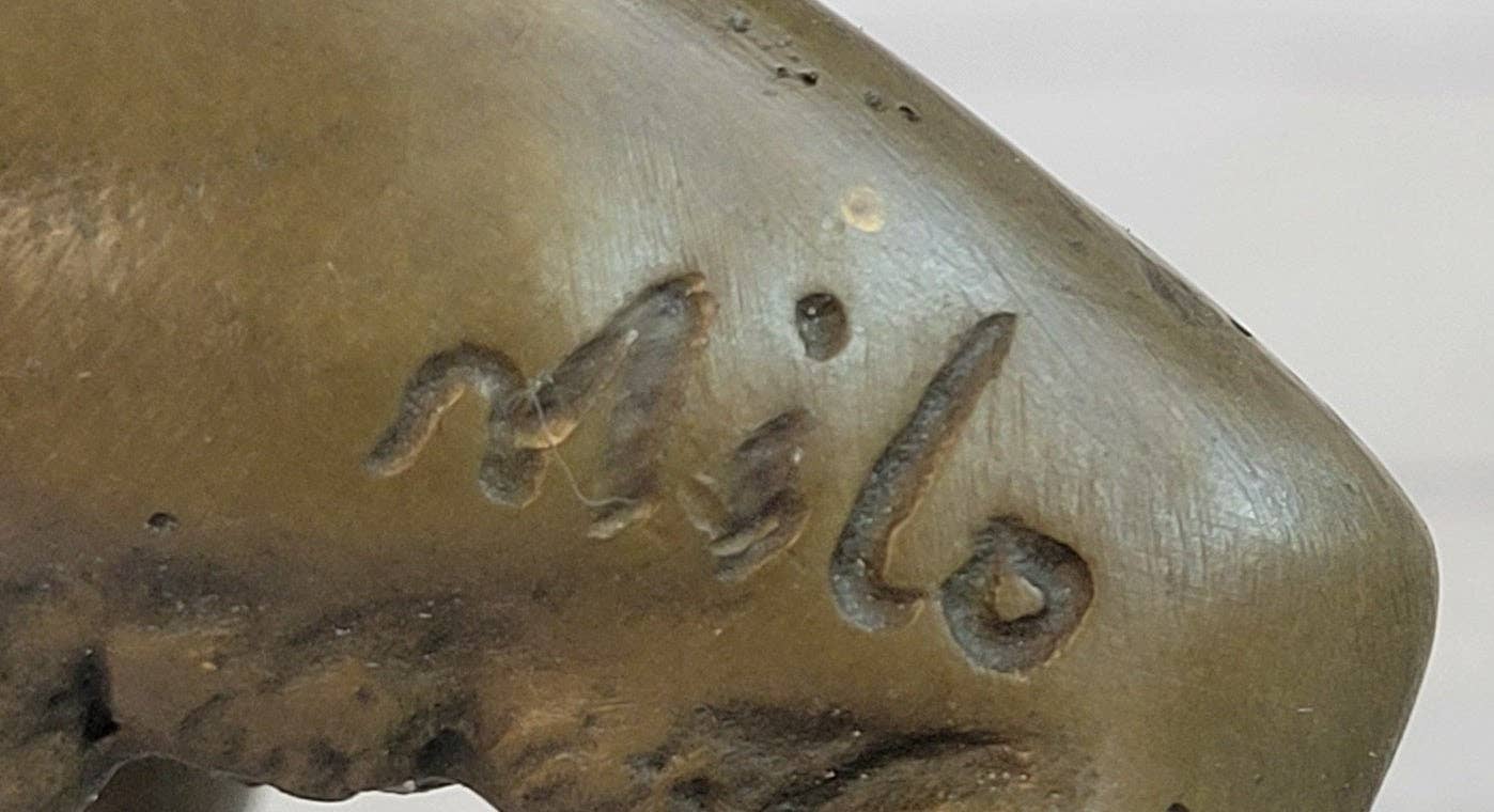 Bronzhaus - Wholesale Sculpture - Greek Satyr Chasing Nymph Bronze Figurine Sculpture Demon Horny Devil Satan 5" x 7"9