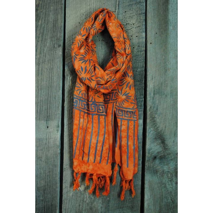 Nusantara Inc. - Wholesale Scarf - Women's - Rayon Batik Scarf - 98781 A-C (Knotted Fringe)9