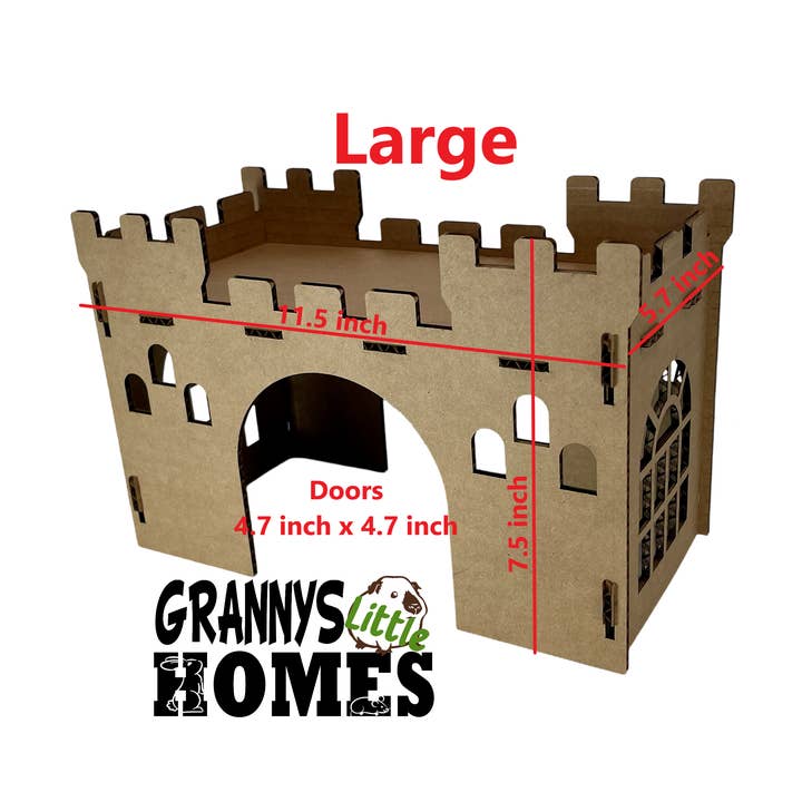 Grannys Little Homes - Vendita all'ingrosso Giocattolo per animali - Non gatti o cani - Tunnel del Castello di Cartone