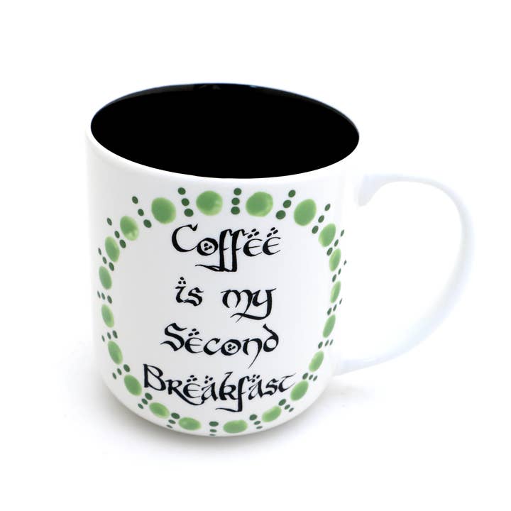 Lenny Mud - Venta al por mayor Taza - El café es mi segunda taza de desayuno El señor de los anillos: El Hobbit