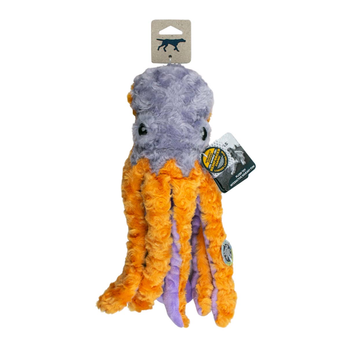Tall Tails - Wholesale Pet Squeaky Toy - Dog - Plush Octopus with Squeaker Dog Toy - 14"3