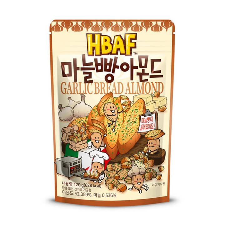 Beauty Bridge Inc - Wholesale Nuts - HBAF Garlic Bread Almond 120 g0