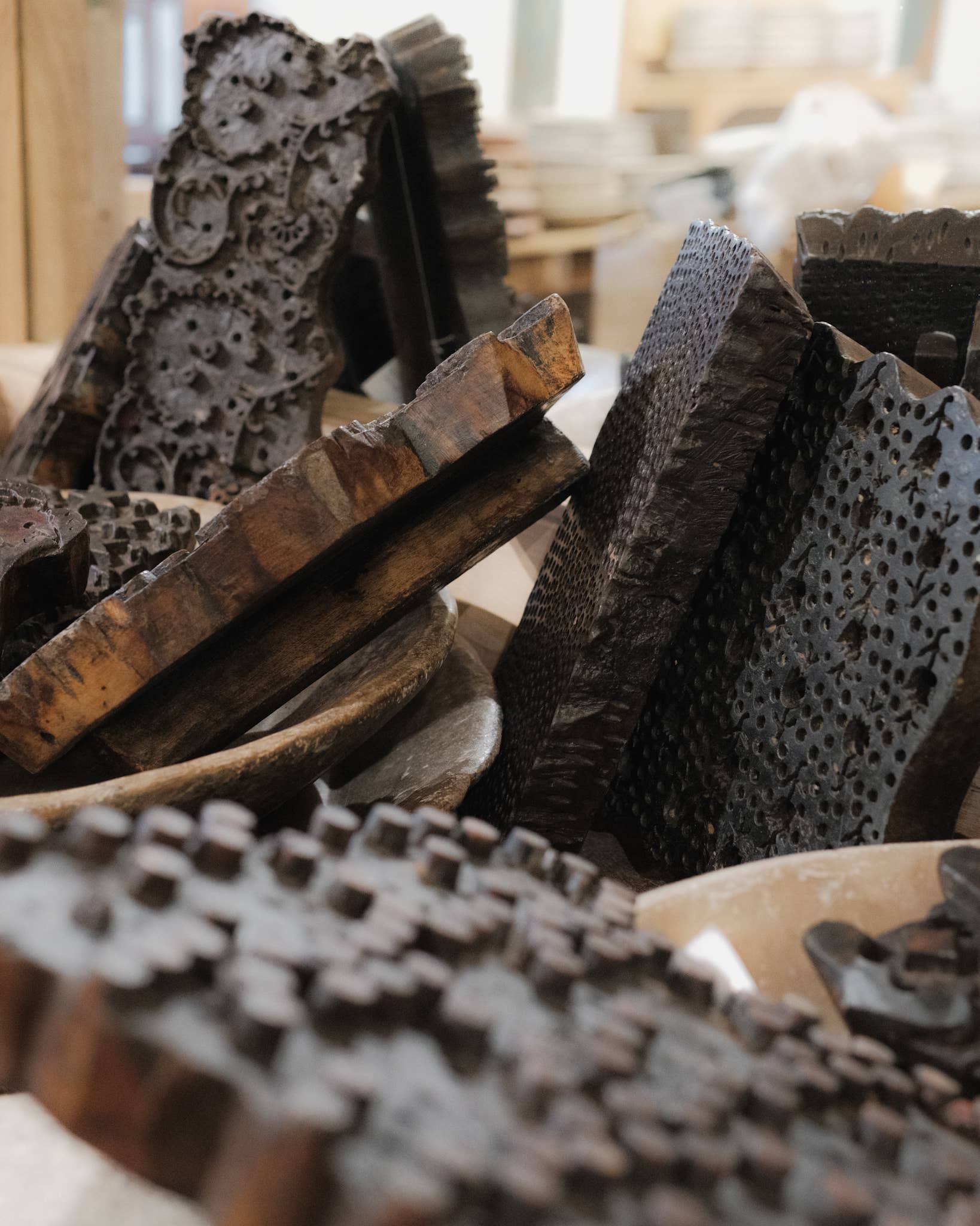 Golden Oldies Antiques – Großhandel Tischdeko – Vintage-Druckblöcke3