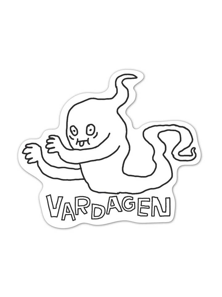 Ghost Doodle Sticker for wholesale by Vardagen