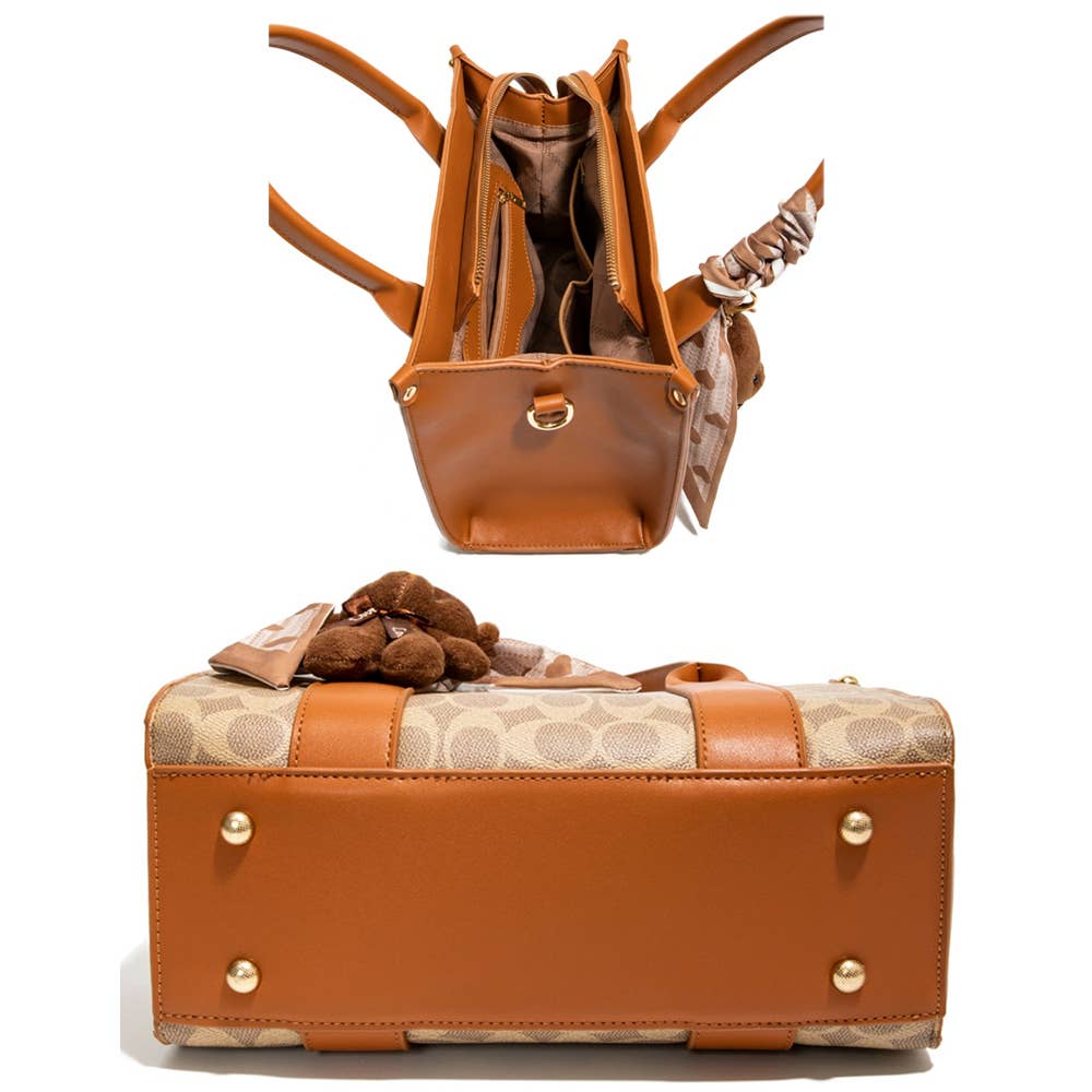 JOIA ACCESSORIES – wholesale Tote bag – Women's – 2IN1 OVAL PRINT SATCHEL W WALLET, CC 25525 T22