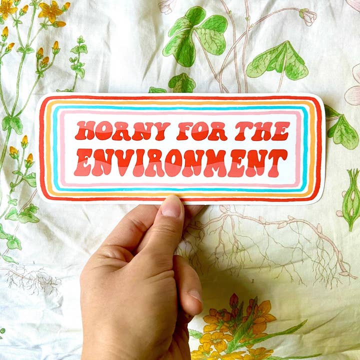 Horny for the Environment Bumper Sticker for wholesale by Hollandaize Art