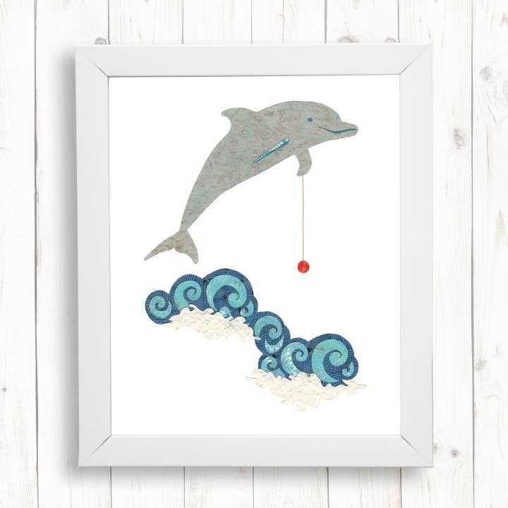 Bottlenose Dolphin Art Print for wholesale by Whimsy Spot