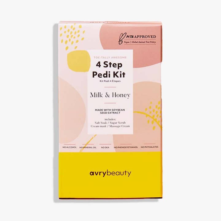 AvryBeauty - Wholesale Nailcare Set - Milk & Honey 4 Step Pedi Kit