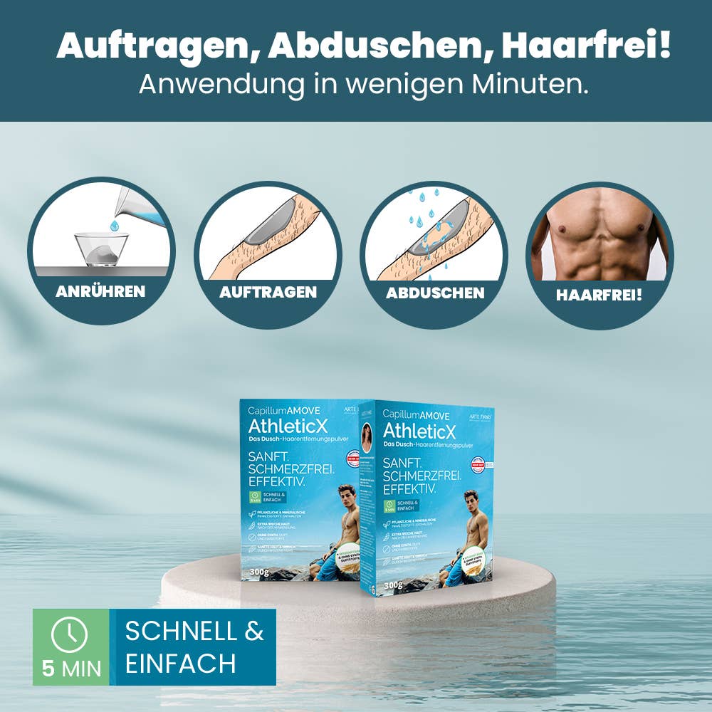 SANUUS® Better Living - Wholesale Product voor lichaamsontharing - Capillum AMOVE AthleticX ontharingspoeder4