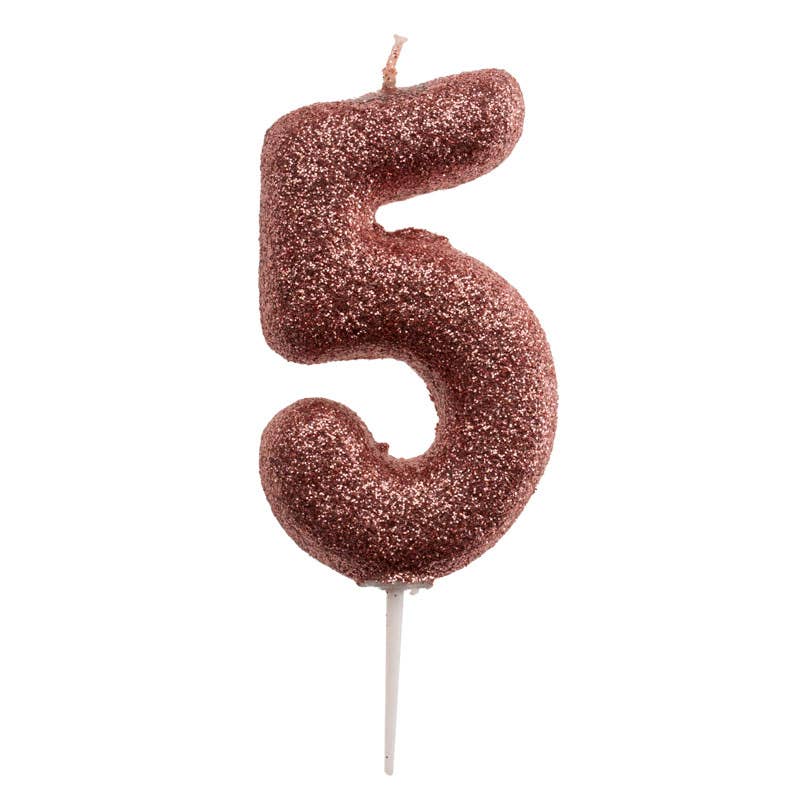 Birthday candle for cakes with pink glitter for wholesale on Faire12