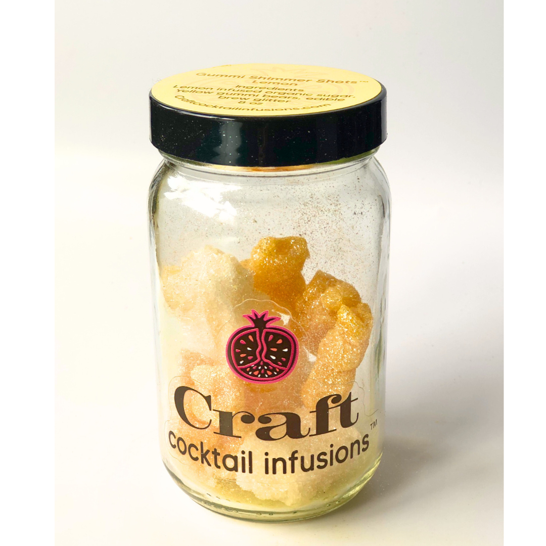 Craft Cocktail Infusions - Wholesale Food Gift Basket - Lemon Gummi Shimmer Shots w/ Edible Glitter Cocktail Kit1