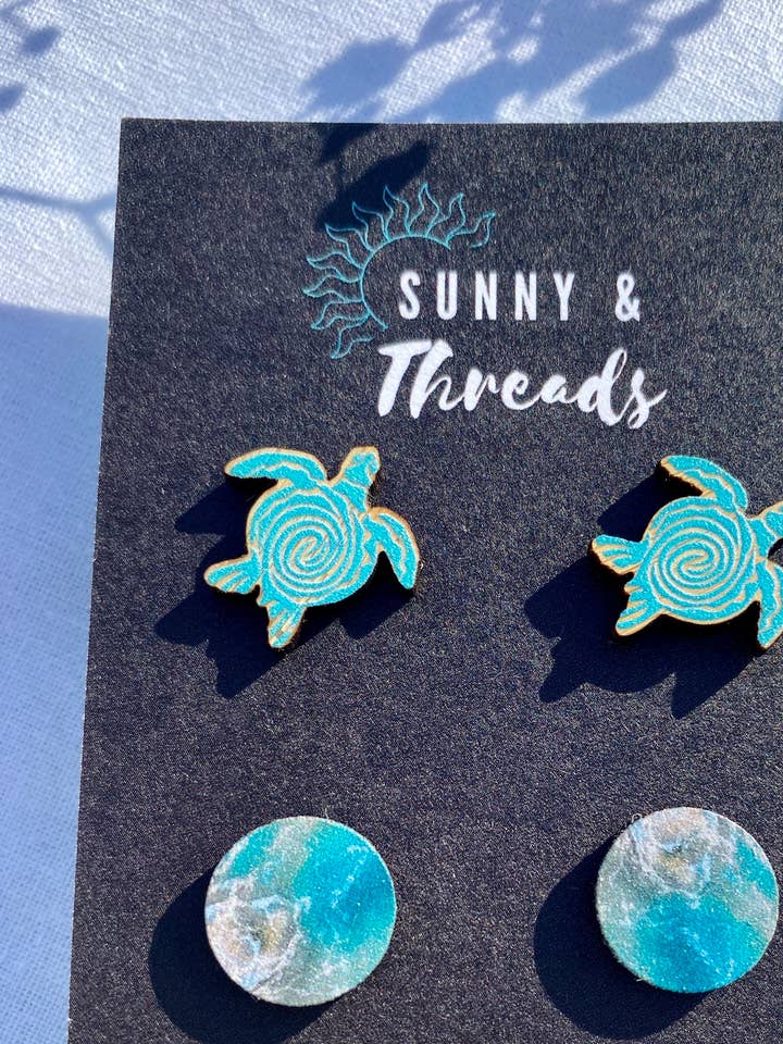 Ocean Turtles | Stud Pack for wholesale by Sunny & Threads