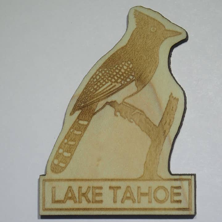 River's Edge Gourmet Foods - Wholesale Magnet - Bluejay wood magnet - customizable