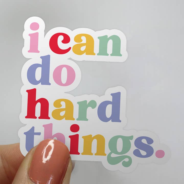 Pegatina Yo puedo hacer cosas difíciles para venta al por mayor de Jocelyn Diebolt Designs