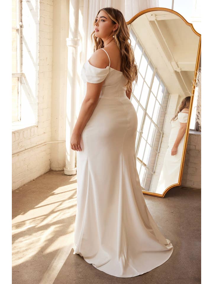 Off The Shoulder Crepe Gown for wholesale on Faire