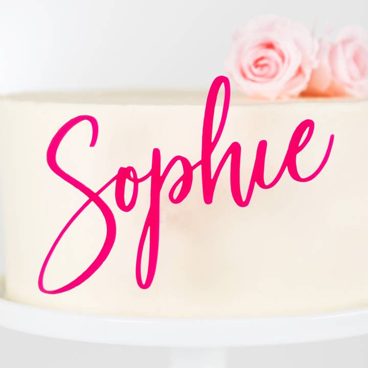 Personalised Acrylic Classic Cake Charm for wholesale by Twenty-Seven Enterprises Ltd