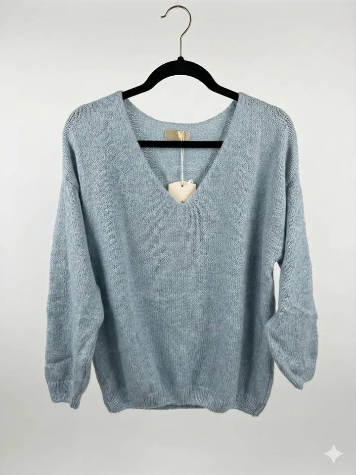 Mimi & Gogo - Vente Pull en maille – femme - Pull uni basique @20127_uni