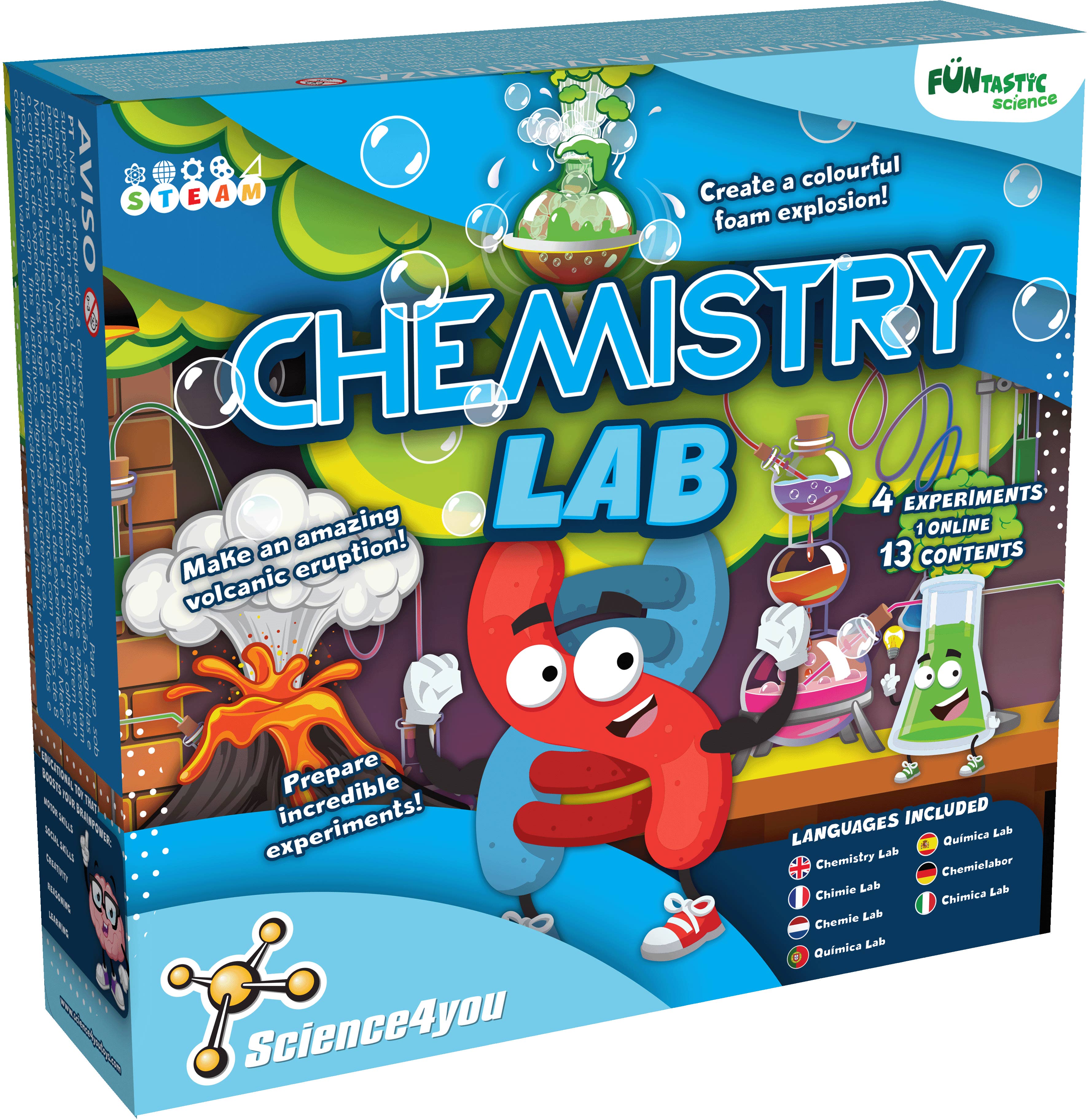 Science4you - Wholesale Toy Set - Kids - FunTastic Chemistry Lab - Sicence Toy for Kids (7 languages)